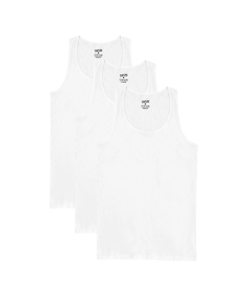 Dice® Men Cut Undershirt Bundle of 6 White Cut Shirts (100% Cotton) - Image 4